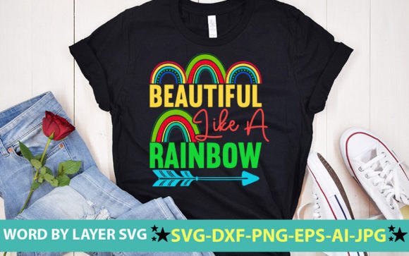 A Rainbow Crafting Asset for Graphics & T-Shirt Designs