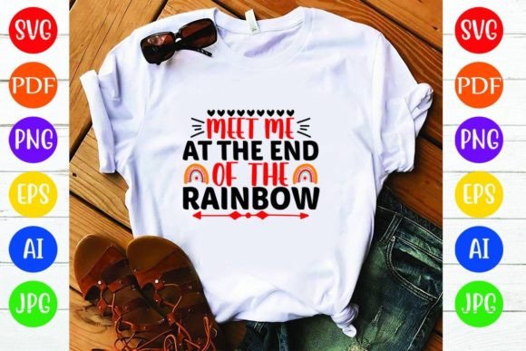 A Rainbow T-Shirt Design Asset for Modern Editorial Graphics