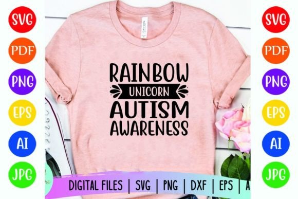 A Review of the Rainbow Unicorn Autism Awareness Graphics for T-Shirt Designs