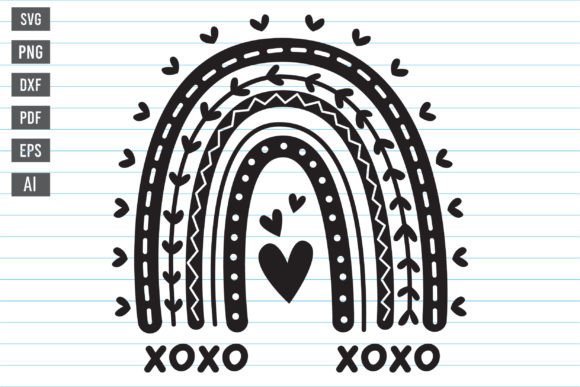 A Valentine Rainbow SVG for Crafters & Graphic T-Shirt Designs