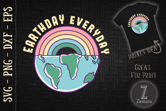 Earth Day Everyday Rainbow Pine Tree: A Graphics Asset for Lifestyle Brands