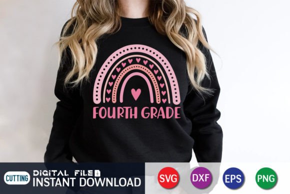 Fourth Grade Rainbow Svg: Vibrant Graphics for T-Shirt Designs