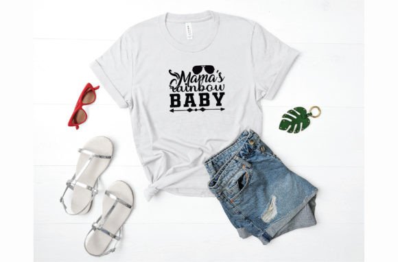 Mama's Rainbow Baby: A Gentle Graphic for T-Shirt Designs & Brand Storytelling