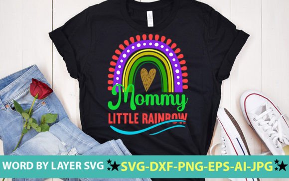 Mommy Little Rainbow: A Joyful SVG for T-Shirts & Craft Graphics
