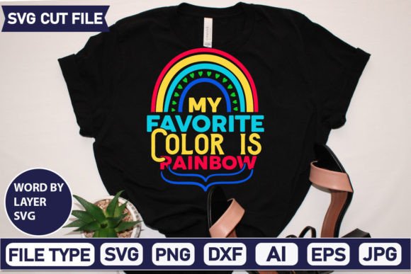 My Favorite Color is Rainbow: A Versatile SVG Graphic for T-Shirt Designs