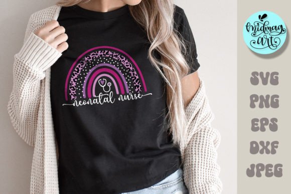 Neonatal Nurse Rainbow Graphics for T-Shirt Designs & Marketing