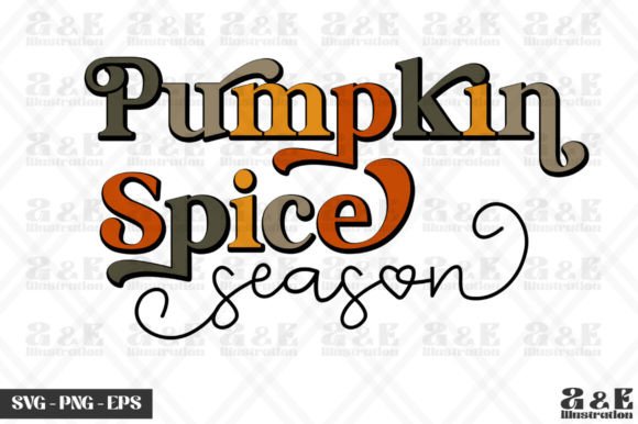 Pumpkin Spice Season Rainbow Autumn Graphics for T-Shirt Designs