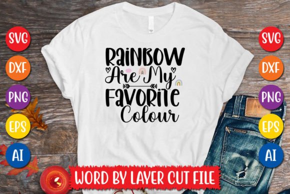 Rainbow Color SVG Graphics for T-Shirt Designs & Craft Projects