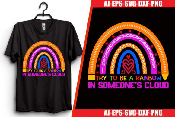 Rainbow Quotes T-shirt Design: Playful Graphics for T-Shirt Designs