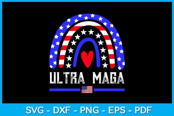 Rainbow USA Flag Ultra Maga SVG: Graphics & T-Shirt Designs