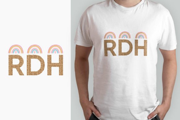 RDH Leopard Rainbow: A Bold T-Shirt Design Asset